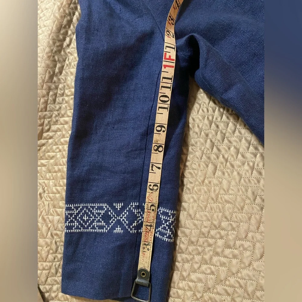 PENDLETON LINEN EMBROIDERED FULL ZIP BOXY BLAZER M - Picture 9 of 9